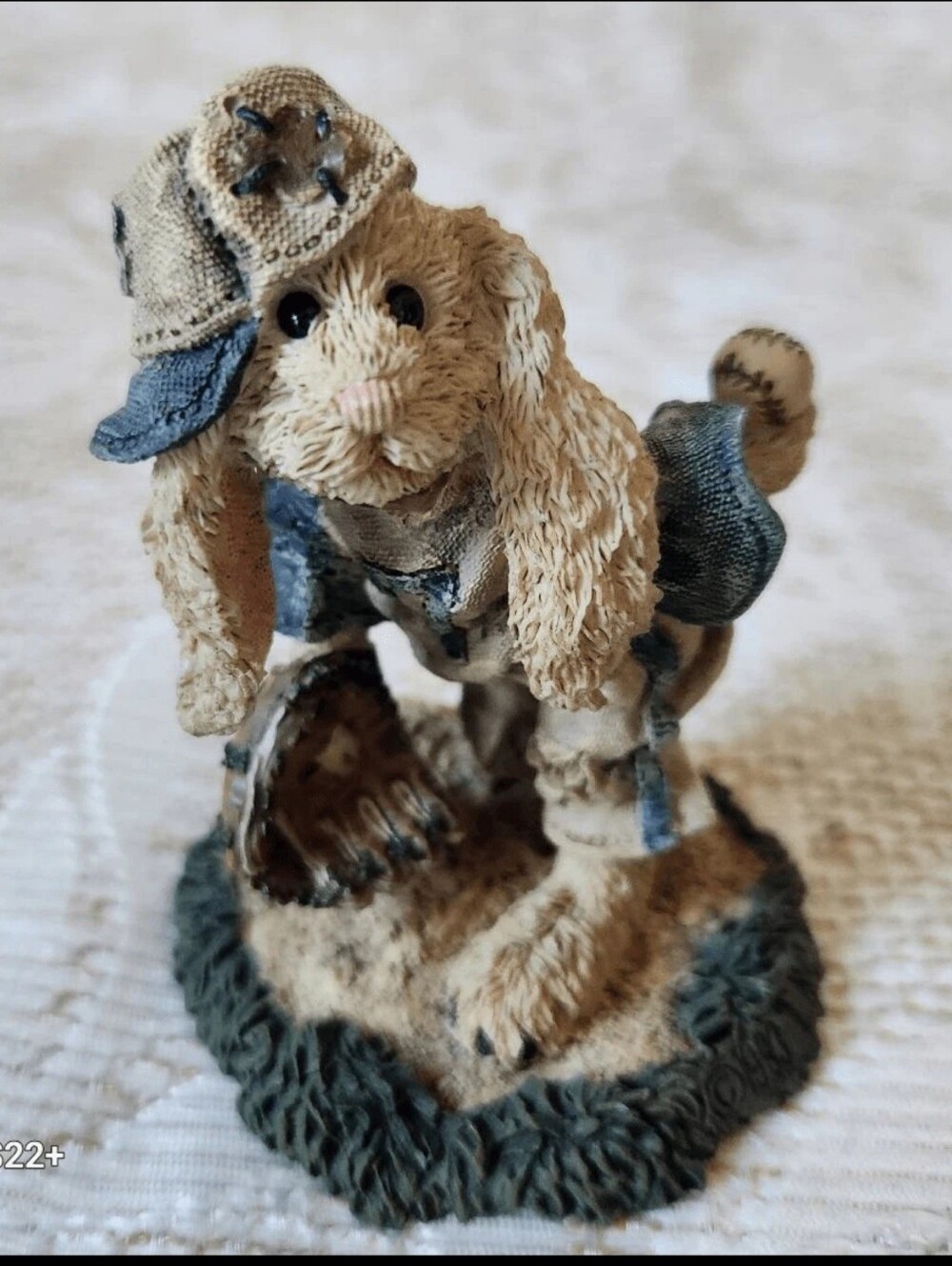 Boyds Bears and Friends Bunny Baseball Figurine - Lefty On the Mound